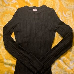 cotton on ribbed long sleeve bodycon mini dress